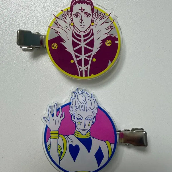 [BUNJANG] Hunter x Hunter Chrollo & Hisoka Hair Clip Set / 헌터헌터 클로로 히소카 머리핀 헤어클립
