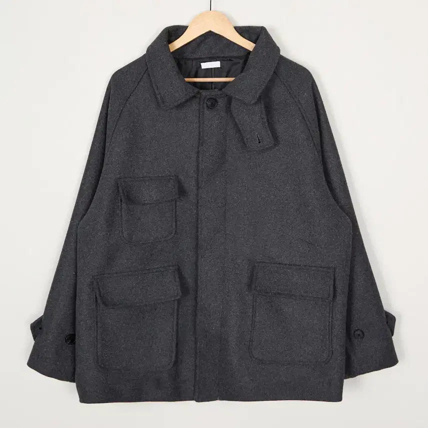 [BUNJANG] Hug Wool Coat Charcoal/Black / hug wool coat 차콜,블랙