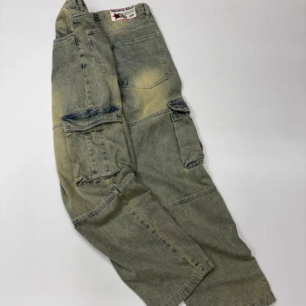 [BUNJANG] Archive Bold Pocket Cargo Denim Pants / (29) Archive Bold 아카이브 볼드 포켓 카고 데님 팬츠 939