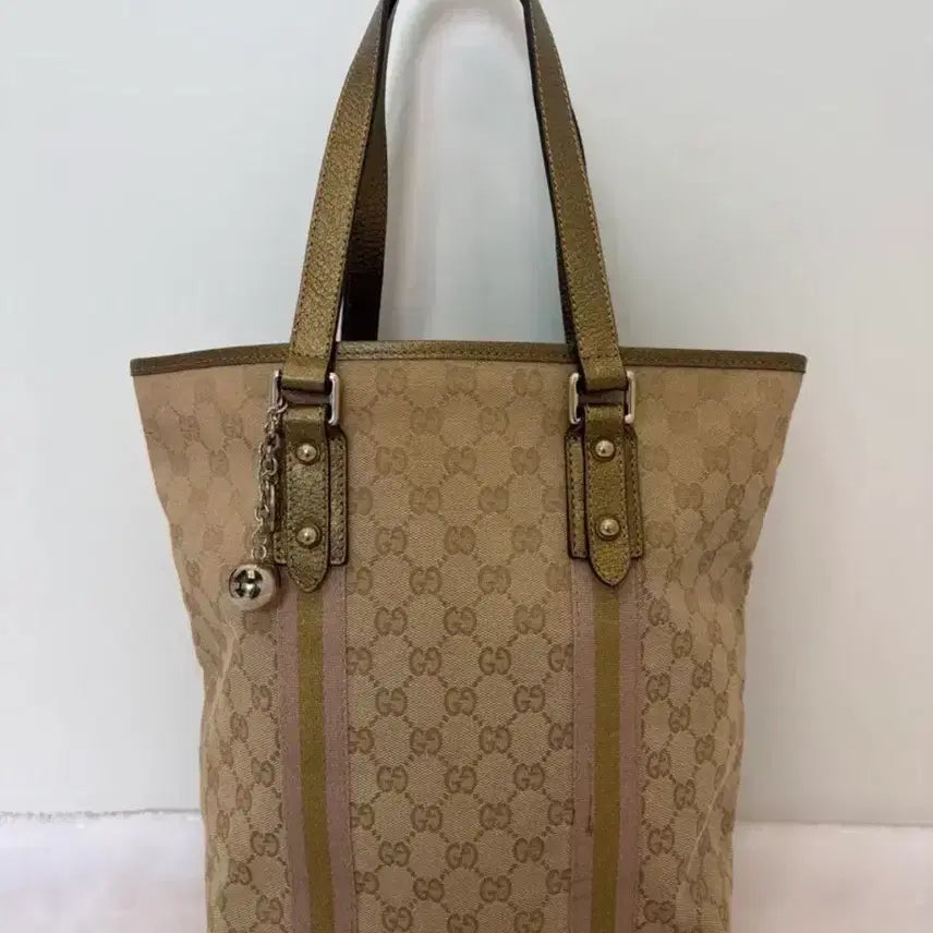[BUNJANG] Gucci GG Logo Beige Tote Bag / 구찌 가방