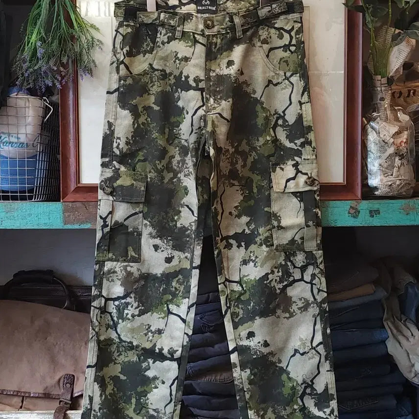 [BUNJANG] Realtree Camo Cargo Pants / 리얼트리 카모팬츠 헌팅팬츠 밀리터리 카고팬츠 32