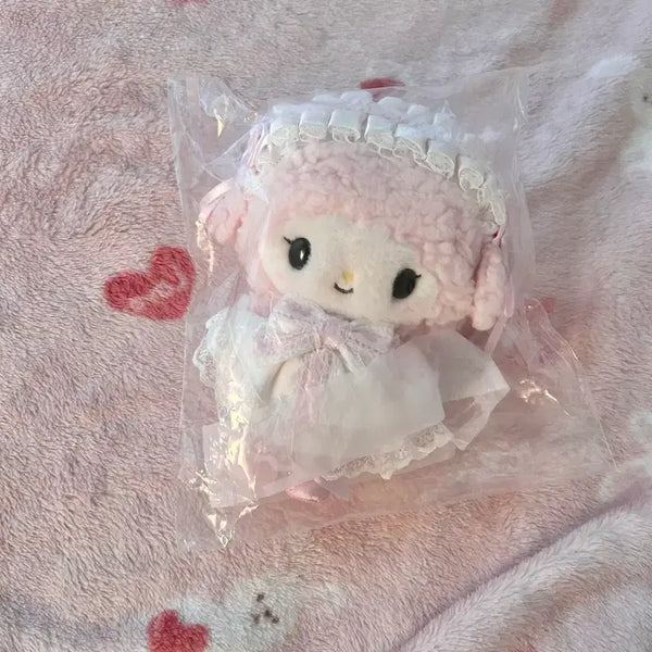 [BUNJANG] Sanrio White Frill Piano Mascot Plush / 산리오 화이트프릴 피아노 마스코트 인형