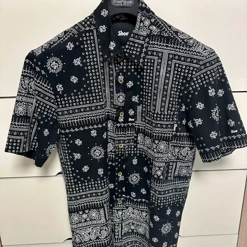 [BUNJANG] SHU Bandana Patchwork Shirt M / 이태리 브랜드 슈 반다나 패치워크 셔츠