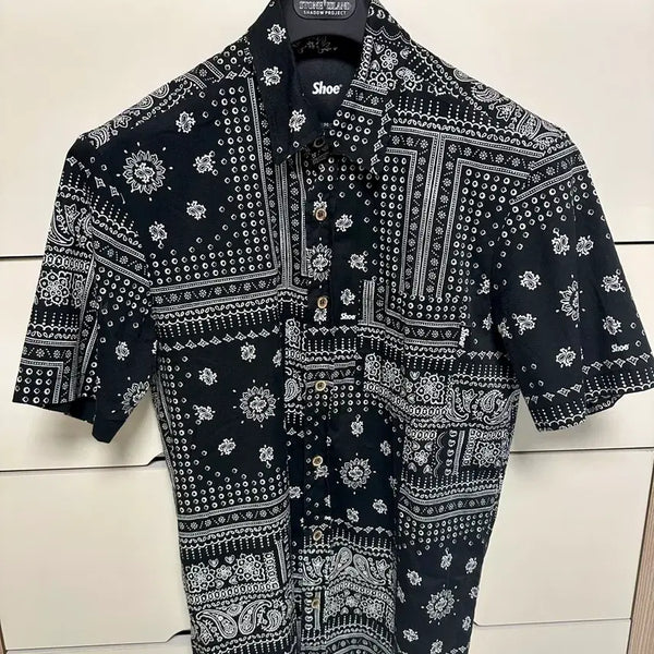[BUNJANG] SHU Bandana Patchwork Shirt M / 이태리 브랜드 슈 반다나 패치워크 셔츠