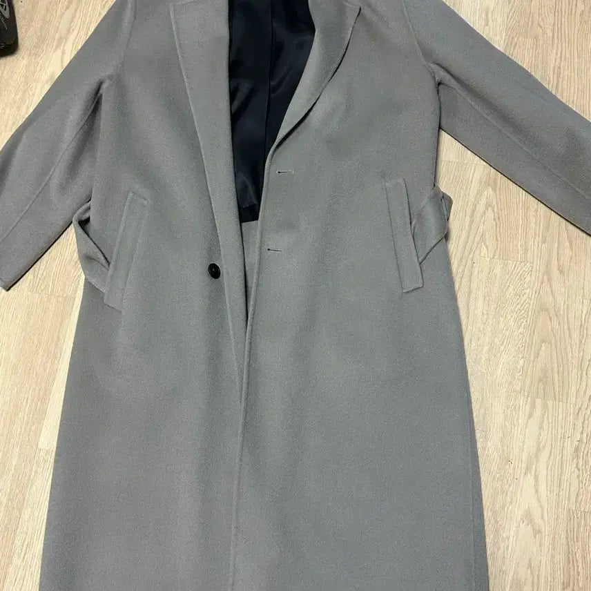 [BUNJANG] DKNY Gray Single-Breasted Coat M / DKNY 그레이 싱글 코트 M