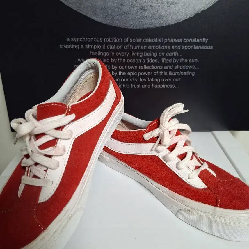 [BUNJANG] Vans Bold NI Red Suede Sneakers (Ultracush) - 245mm / [245] 반스 볼드앤아이(Bold NI) 레드 스웨이드 스니커즈 (울트라쿠시)