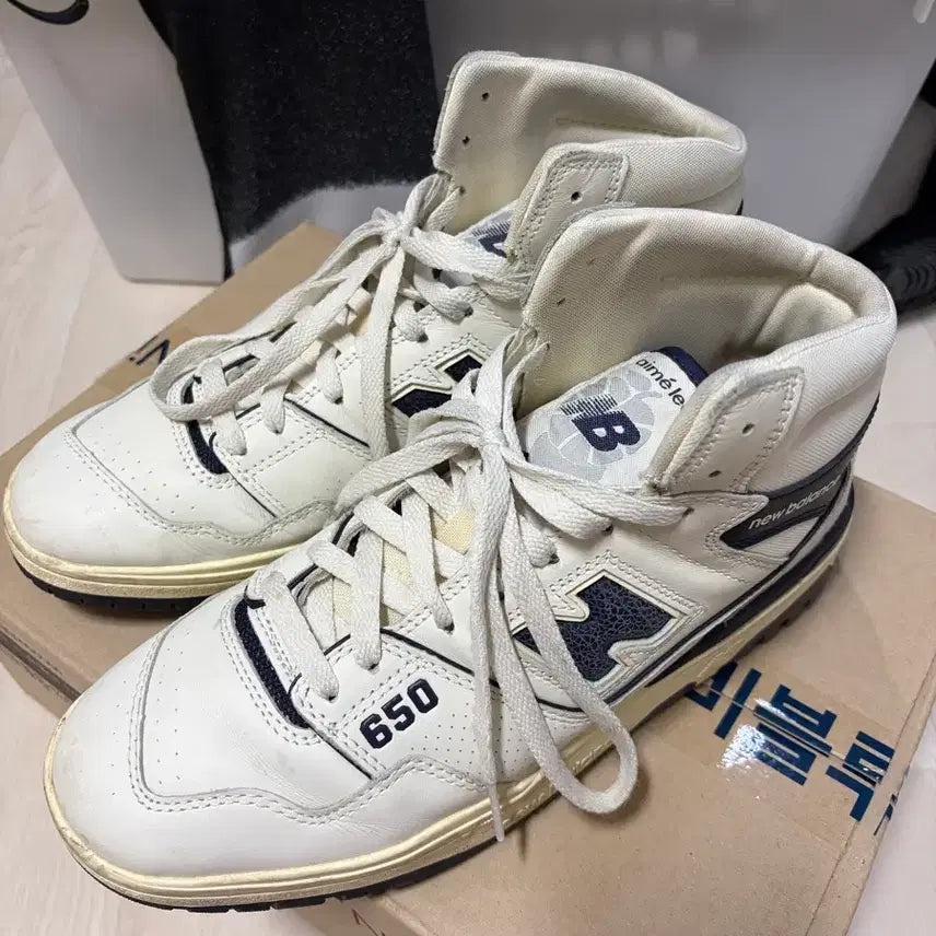 [BUNJANG] New Balance Aim Leon Dore 650 Navy Sneakers / 뉴발란스 650 에임레온도르 네이비