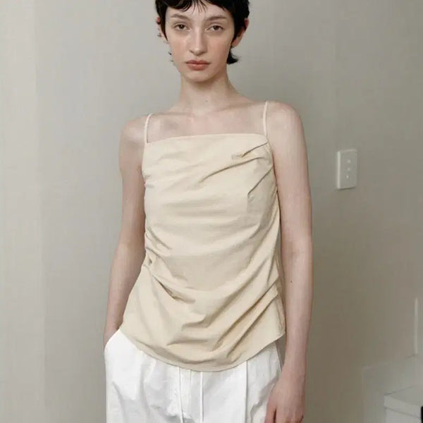 [BUNJANG] Le Sleeveless Top Butter / 르 le 슬리브리스 상의 탑 새상품 버터색상