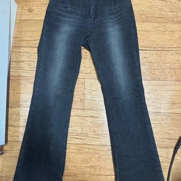 [BUNJANG] Black Indigo Denim Bootcut Jeans / 흑청데님부츠컷s