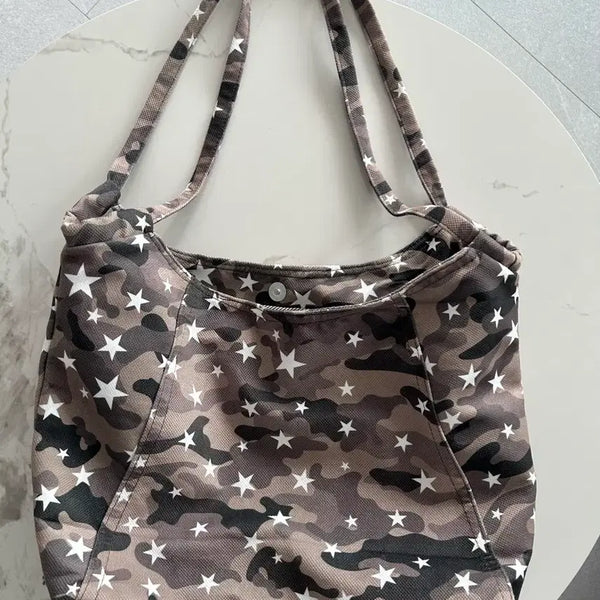 [BUNJANG] Vintage Camo Shoulder Bag / [새상품] 빈티지 카모 숄더백 보부상백 카모플라쥬 별 패턴 빈티지 가방