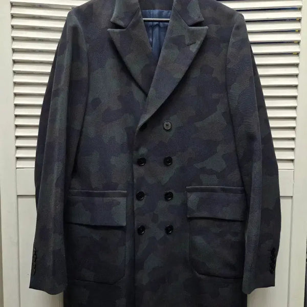 [BUNJANG] Paul Smith Camouflage Wool Double Coat / 폴스미스 카모플라쥬 울 더블 코트