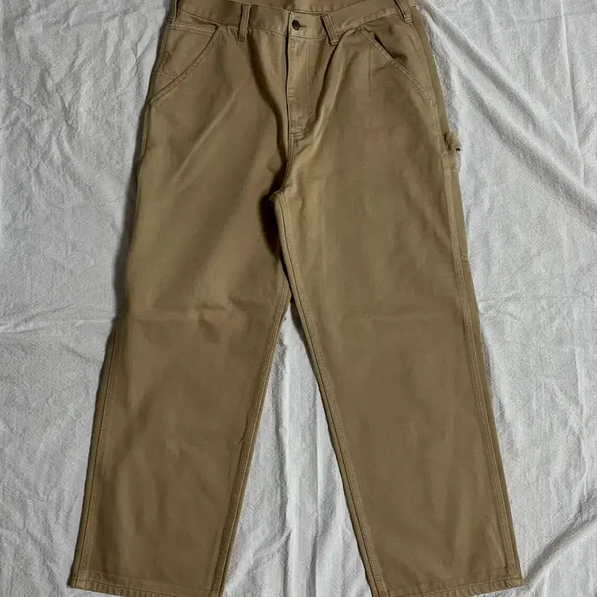 [BUNJANG] BEAMS Carpenter Single Knee Work Pants Beige L / (L)빔즈 BEAMS 카펜터 팬츠 싱글니 워크 팬츠