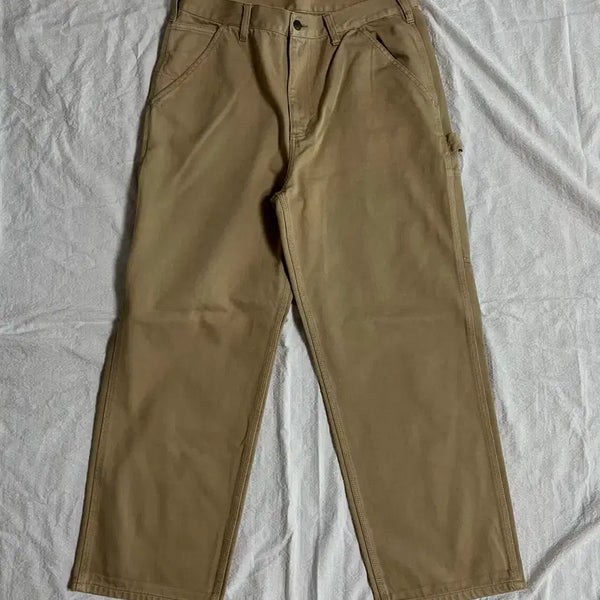 [BUNJANG] BEAMS Carpenter Single Knee Work Pants Beige L / (L)빔즈 BEAMS 카펜터 팬츠 싱글니 워크 팬츠