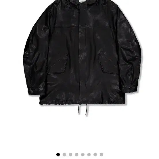 [BUNJANG] Perenne Leather Hooded Zip-Up Size 2 / 퍼렌 레더 후드 집업 2사이즈