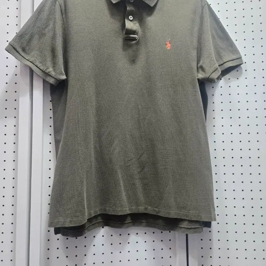 [BUNJANG] Polo Ralph Lauren Short Sleeve Khaki Polo Shirt XL / (1821)폴로 랄프로렌 반팔 카키색 카라티Xl