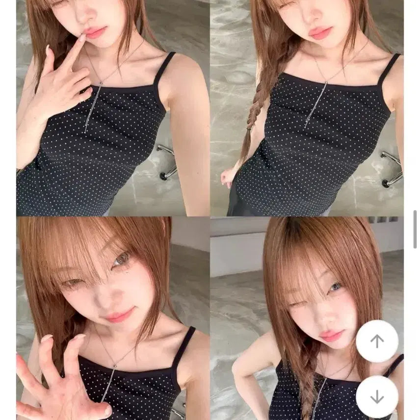 [BUNJANG] Binaryone Enna Dot Sleeveless Top / 바이너리원 엔나 도트 나시