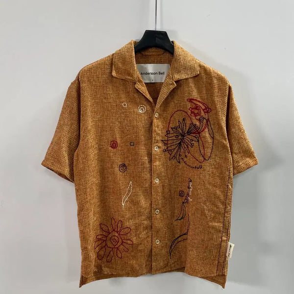 [BUNJANG] Andersson Bell Embroidered Open Collar Shirt / 앤더슨벨 오브 엠브로더리 오픈 카라 셔츠 (on.1849)