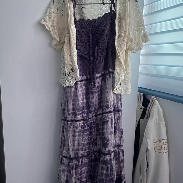 [BUNJANG] Japanese Vintage Mori Girl Aoi Yuu Setup Dress Cape / 일본 빈티지 모리걸 아오이유우 셋업 원피스 케이프