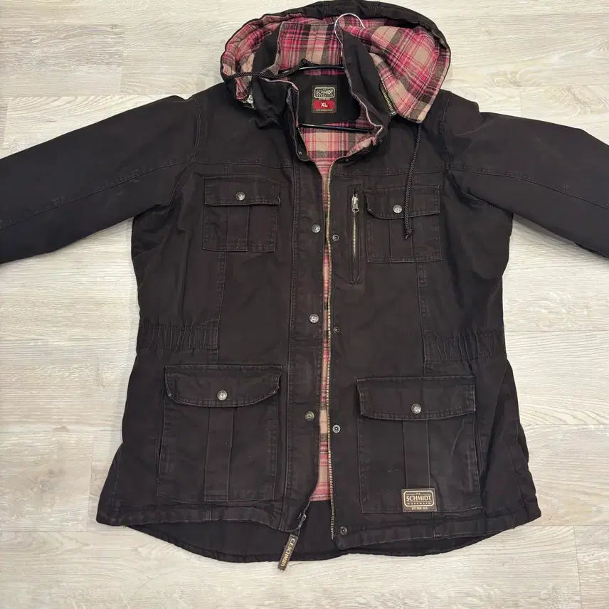 [BUNJANG] SCHMIDT Hooded Jacket XL Dark Brown / SCHMIDT 후드 자켓 XL
