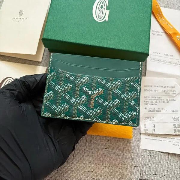 [BUNJANG] Goyard Saint-Pierre Card Wallet Special Green Full Set / [새상품급]고야드 생쉴피스 카드지갑 스페셜 그린 풀구성