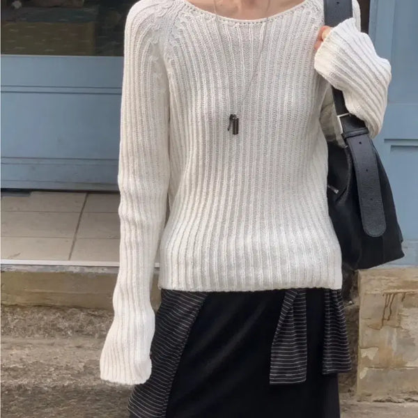 [BUNJANG] Ivory Knit Sweater / 아이보리 니트 스웨터