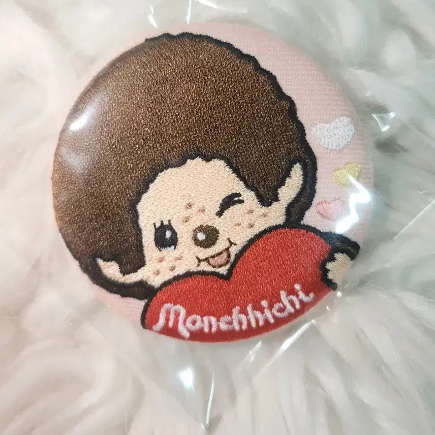 [BUNJANG] Monchhichi Embroidered Badge Random Can Badge / 몬치치 자수 뱃치 브로치 랜덤 캔뱃지