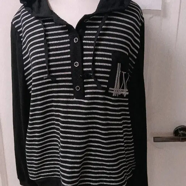 [BUNJANG] Collection 2 Striped Hoodie / 이동우 Collection2 스트라이프 후드티  새옷
