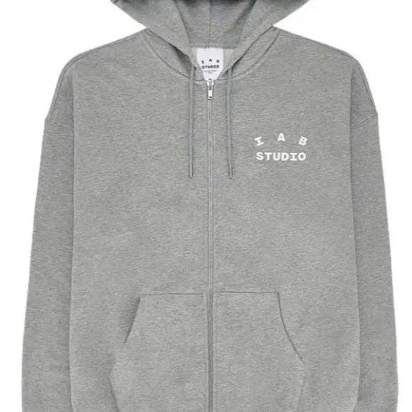 [BUNJANG] Iab Studio Melange Grey Hooded Zip-Up Jacket XL / XL) 아이앱 스튜디오 후드 집업 멜란지 그레이 - 26SS