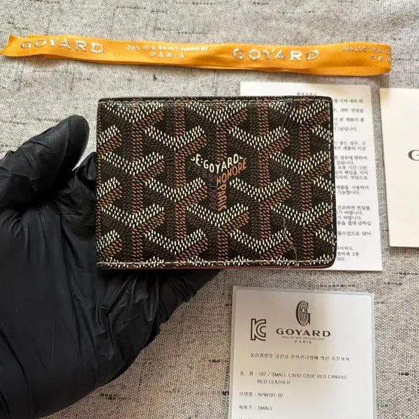 [BUNJANG] Goyard Victorie Insert Card Wallet Black Tan / 고야드 빅투아르 인서트 카드지갑 블랙 탄