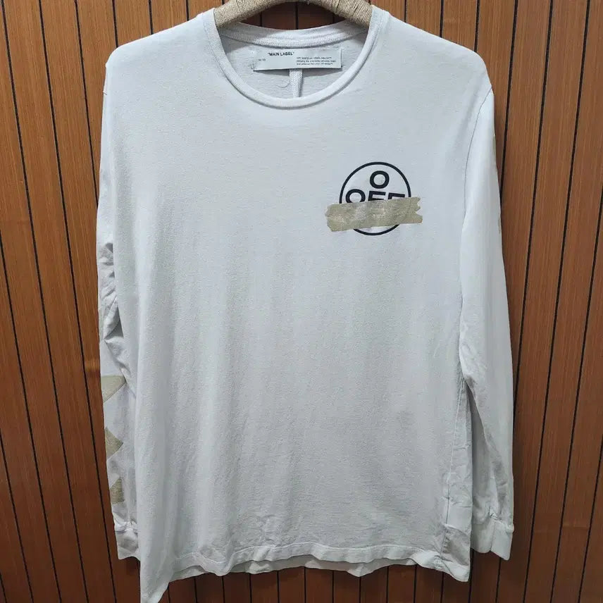 [BUNJANG] Off-White Tape Arrow White Long Sleeve / 오프화이트 테이프 애로우 화이트 롱슬리브