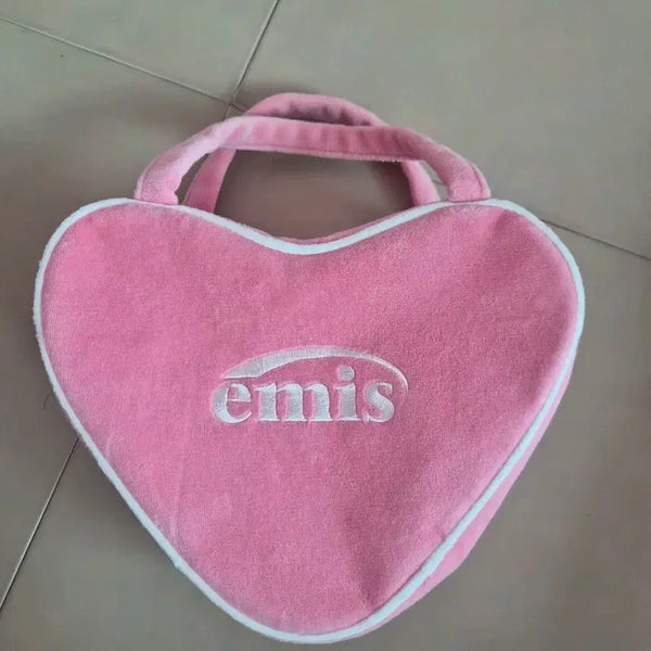 [BUNJANG] Emis Pink Heart Tote Bag / 이미스 핑크 하트 가방