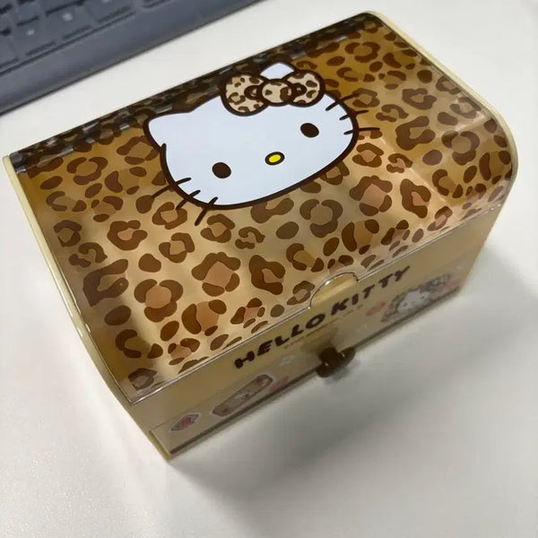 [BUNJANG] Hello Kitty Leopard Mini Storage Box / 헬로키티 레오파드 미니 수납함
