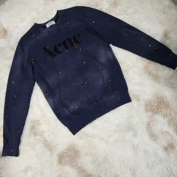 [BUNJANG] Acne Studios Paint Distressed Logo Sweatshirt L / 아크네 스튜디오 페인트 디스트레스드 로고 맨투맨 L