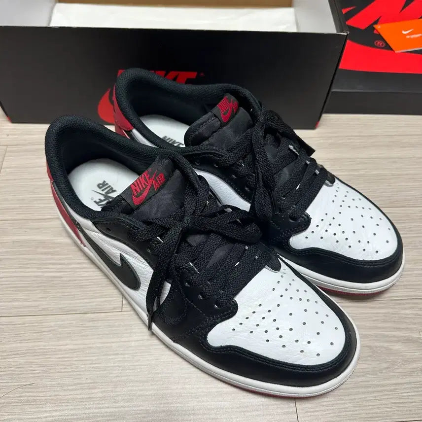 [BUNJANG] Air Jordan 1 Retro Low OG 'Black Toe' / 280) 조던1 og 로우 블랙토