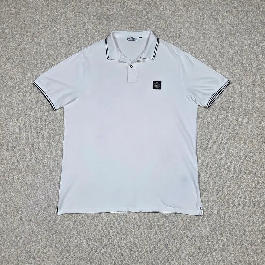 [BUNJANG] Stone Island Tipping Compass Patch Pique Short Sleeve Polo Shirt XXL / [스톤아일랜드] 티핑 컴퍼스 패치 피케 반팔 카라티 | S00624