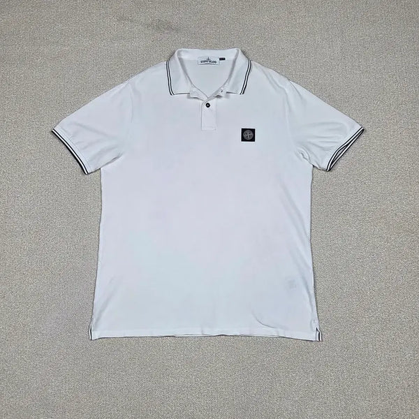 [BUNJANG] Stone Island Tipping Compass Patch Pique Short Sleeve Polo Shirt XXL / [스톤아일랜드] 티핑 컴퍼스 패치 피케 반팔 카라티 | S00624