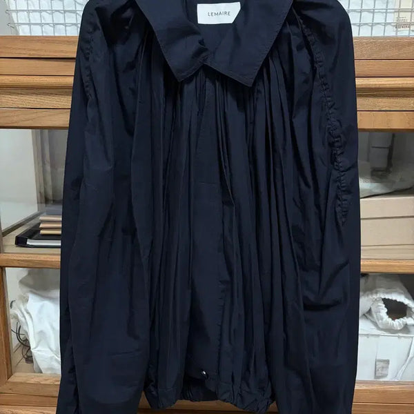 [BUNJANG] Lemaire Pleated Blouson Navy Size 36 / lemaire 르메르 플리티드 블루종 36사이즈