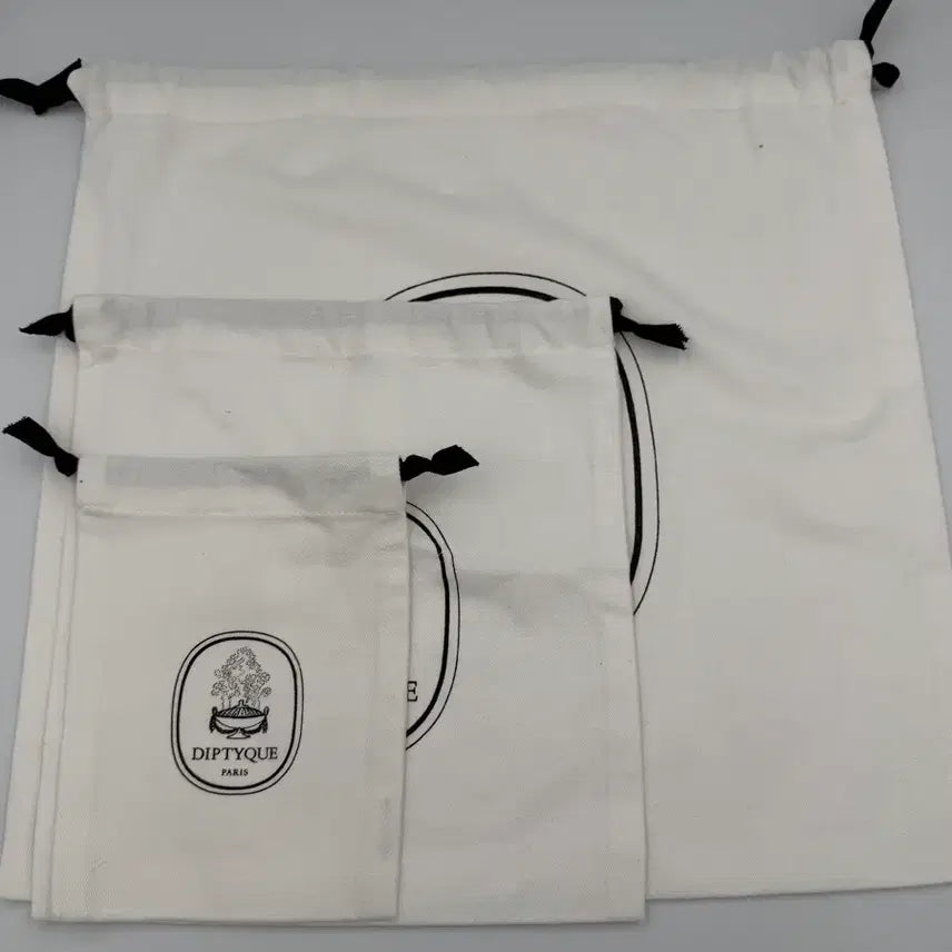 [BUNJANG] Diptyque Dust Bag Set (Pouch) - 3 Sizes / 딥티크 더스트백 (파우치) 3종세트