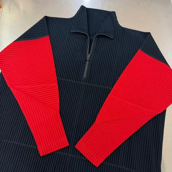 [BUNJANG] Issey Miyake Homme Plissé Two-Tone Drape Knit Zip-Up / [정품]이세이미야케 옴므플리세 투톤 드레이프 니트집업L