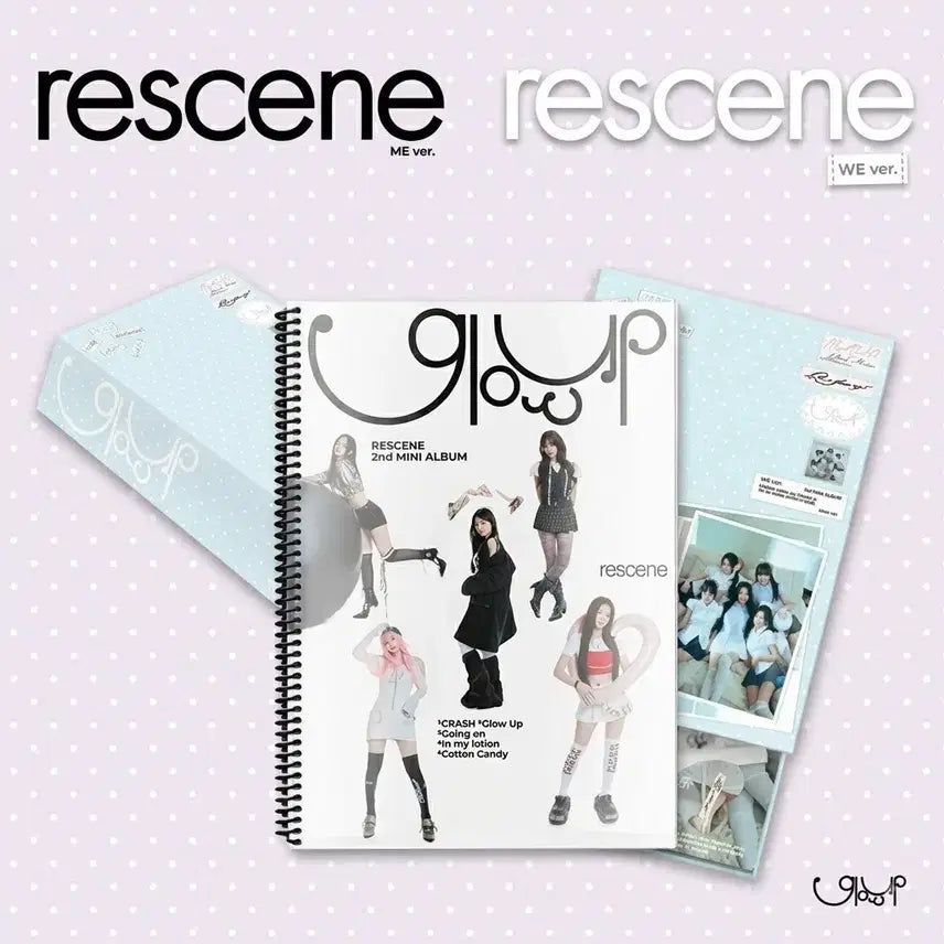 [BUNJANG] RESCENE Glow Up (ME ver. + WE ver.) Bundle Set CD / [미개봉/2종일괄] 리센느(RESCENE) - Glow Up (ME ver. + WE ver.) CD