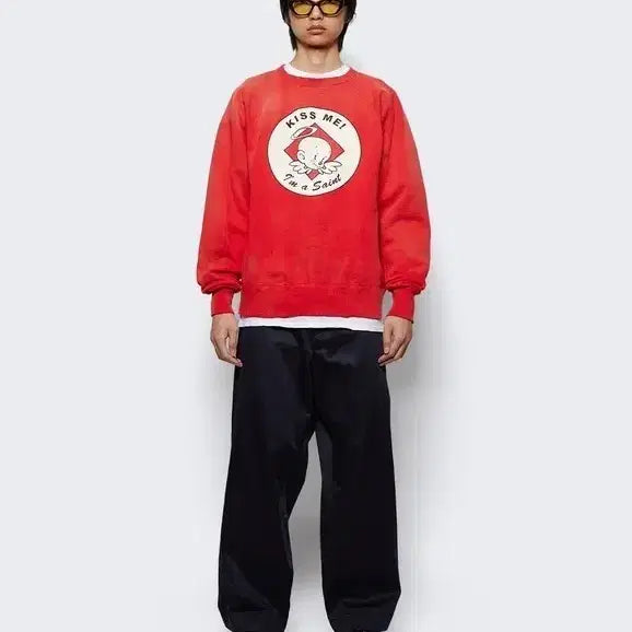 [BUNJANG] Saint Michael Kiss Me Sweatshirt XL / [XL] saint michael 세인트미카엘 kiss me 스웻