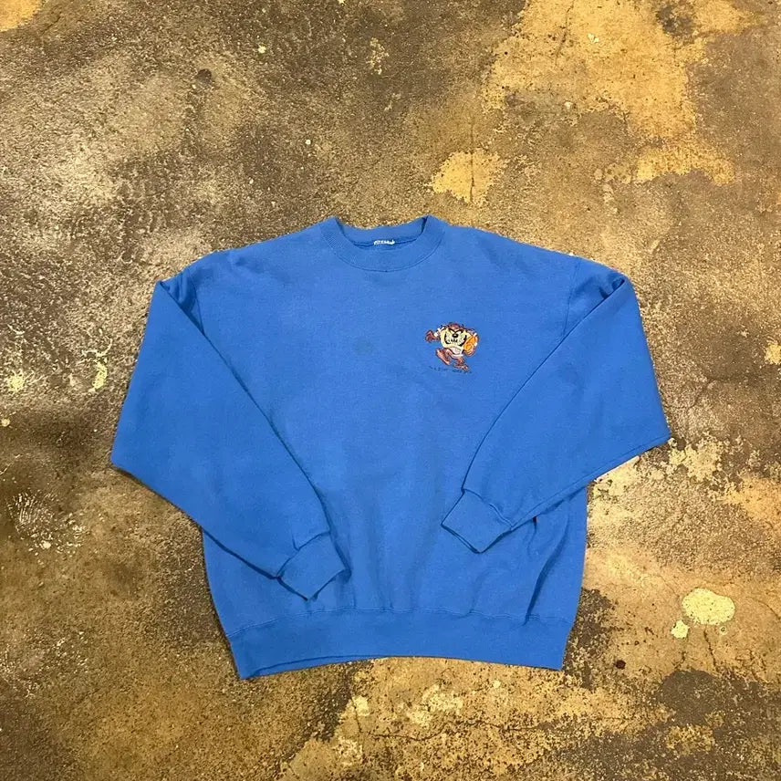 [BUNJANG] Vintage 90s Looney Tunes Taz Sweatshirt / 빈티지 90s 루니툰즈 테즈 스웻셔츠
