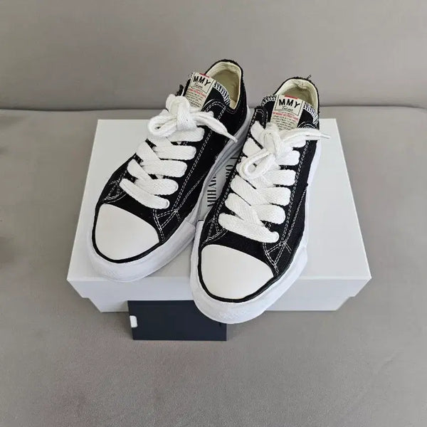 [BUNJANG] Mihara Yasuhiro Peterson Canvas Low Black White / [43]미하라 야스히로 피터슨 캔버스 로우 블랙 화이트
