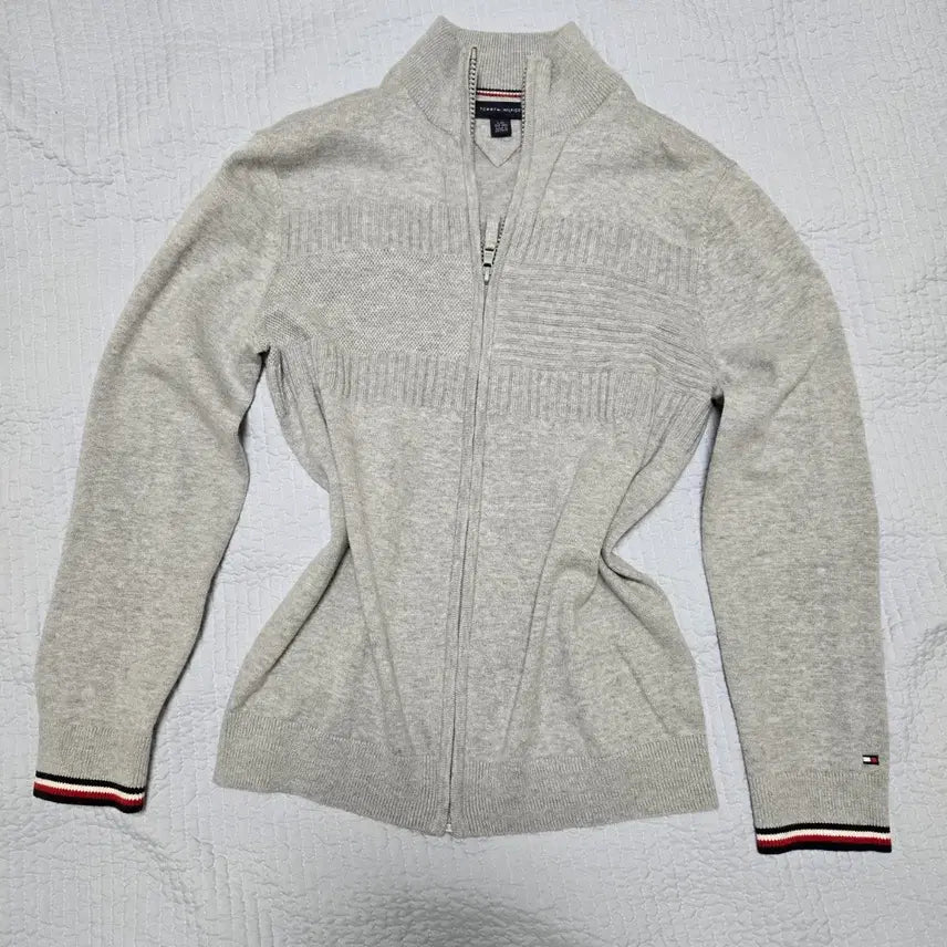 [BUNJANG] Tommy Hilfiger Cotton Full Zip Knit Cardigan / 타미힐피거 코튼 풀 집업 니트 가디건