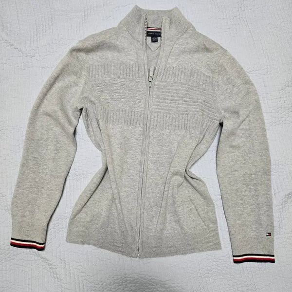 [BUNJANG] Tommy Hilfiger Cotton Full Zip Knit Cardigan / 타미힐피거 코튼 풀 집업 니트 가디건