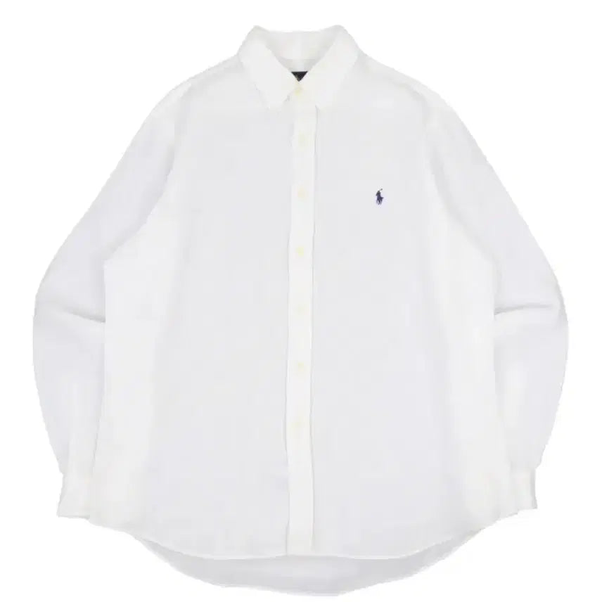 [BUNJANG] Polo Ralph Lauren White Linen Shirt L / 폴로 랄프로렌 화이트 린넨 셔츠 L