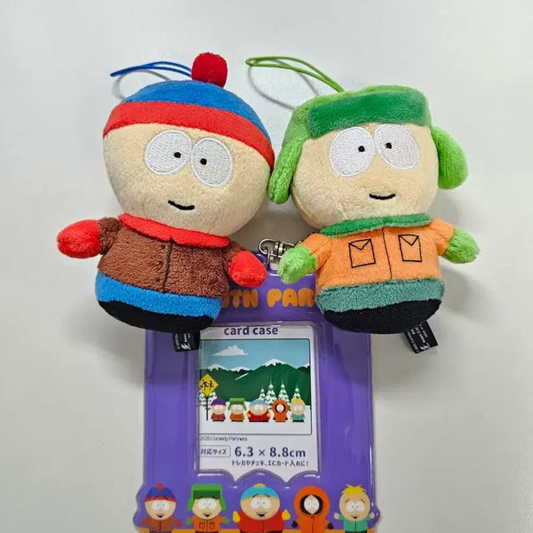 [BUNJANG] South Park Stan & Kyle Plush Doll & Photocard Holder Bundle Set / [마지막내림] 사우스파크 스탠, 카일 인형 누이, 포토카드홀더 스탠카일 스타일