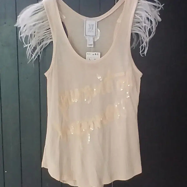 [BUNJANG] Mango Feather Camisole / (새상품)  mango  망고 깃털 나시