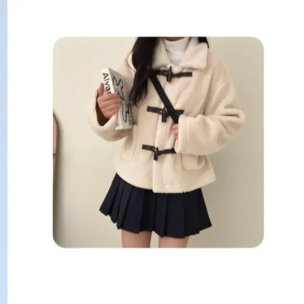 [BUNJANG] Daily Beige Duffle Coat / 에이블리 데일리베이지 떡볶이코트 팝니다