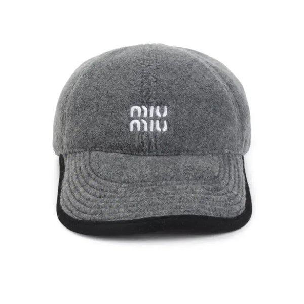 [BUNJANG] Miu Miu Fleece Baseball Cap Grey L / 미우미우 플리스 베이스볼 캡 그레이 L